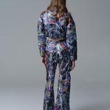 Cosmic Vortex Pants with bold colour pops and a relaxed silhouette.