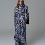 Cosmic Vortex Jacket with monochrome design and vibrant colour accents.