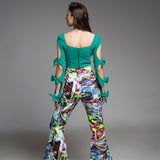 Denim Flared Freefall Pants