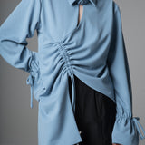 Sky Ruched Blouse