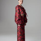 Flower Brocade Pants