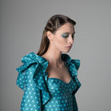 Blue Sunny Ruffle Dress