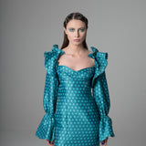 Blue Sunny Ruffle Dress